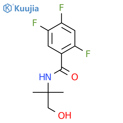2,4,5-Trifluoro-N-(1-hydroxy-2-methylpropan-2-yl)benzamide structure