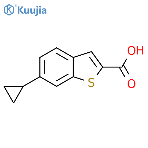 Benzo[b]thiophene-2-carboxylic acid, 6-cyclopropyl- structure