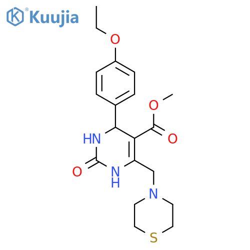 methyl 4-(4-ethoxyphenyl)-2-oxo-6-[(thiomorpholin-4-yl)methyl]-1,2,3,4-tetrahydropyrimidine-5-carboxylate structure