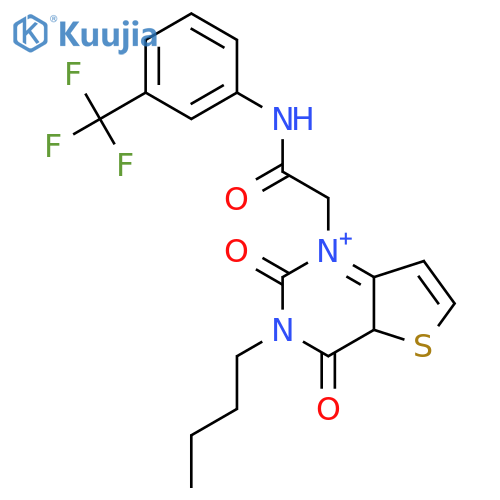 2-{3-butyl-2,4-dioxo-1H,2H,3H,4H-thieno[3,2-d]pyrimidin-1-yl}-N-[3-(trifluoromethyl)phenyl]acetamide structure