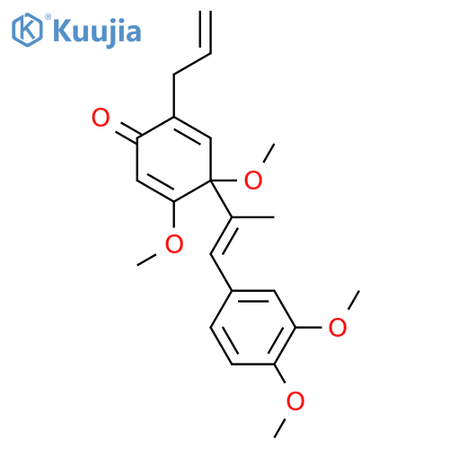 2,5-Cyclohexadien-1-one,4-[2-(3,4-dimethoxyphenyl)-1-methylethenyl]-4,5-dimethoxy-2-(2-propenyl)- (9CI) structure