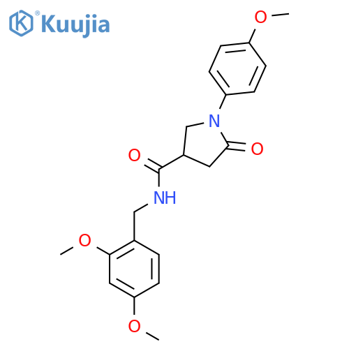 N-[(2,4-dimethoxyphenyl)methyl]-1-(4-methoxyphenyl)-5-oxopyrrolidine-3-carboxamide structure