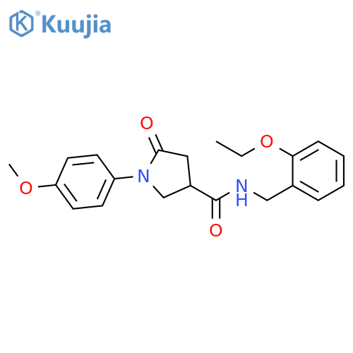 N-(2-ethoxybenzyl)-1-(4-methoxyphenyl)-5-oxopyrrolidine-3-carboxamide structure