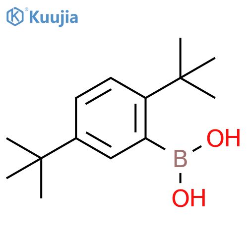 (2,5-ditert-butylphenyl)boronic acid structure