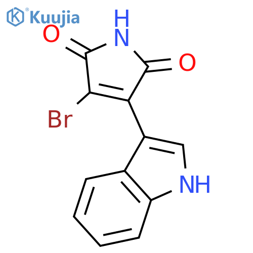 1H-Pyrrole-2,5-dione, 3-bromo-4-(1H-indol-3-yl)- structure