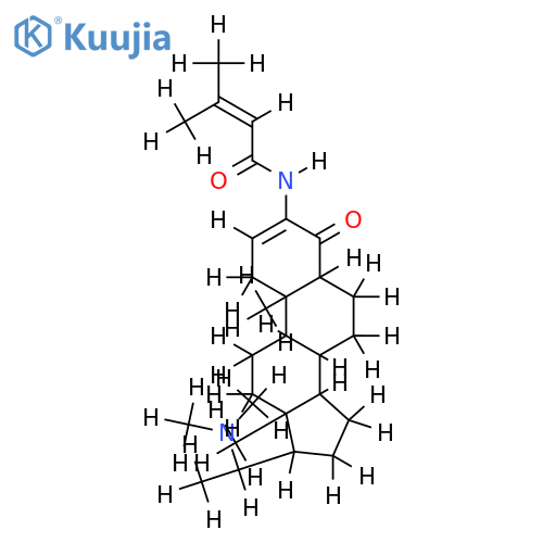 20alpha-dimethylamino-3-senecioylamino-5alpha-pregn-2-en-4-one structure
