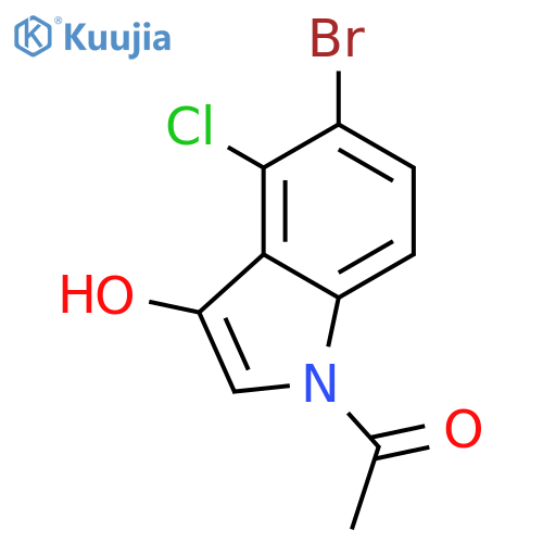 1-(5-Bromo-4-chloro-3-hydroxy-1H-indol-1-yl)ethanone structure