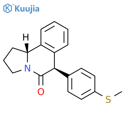 rel-(6R,10bR)-2,3,6,10b-Tetrahydro-6-[4-(methylthio)phenyl]pyrrolo[2,1-a]isoquinolin-5(1H)-one structure