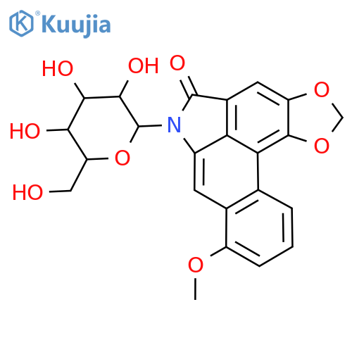 6-Hexopyranosyl-8-methoxy-2H-[1,3]benzodioxolo[6,5,4-cd]benzo[f]indol-5(6H)-one structure