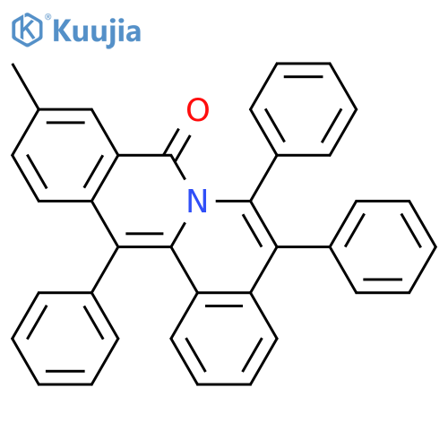 8H-Dibenzo[a,g]quinolizin-8-one, 10-methyl-5,6,13-triphenyl- structure