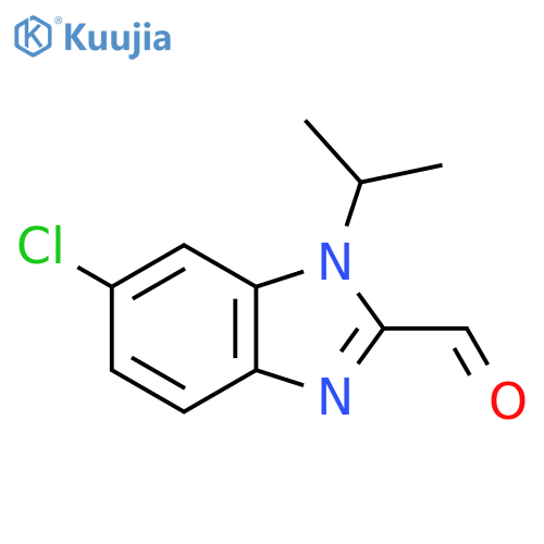 6-chloro-1-(propan-2-yl)-1H-1,3-benzodiazole-2-carbaldehyde structure