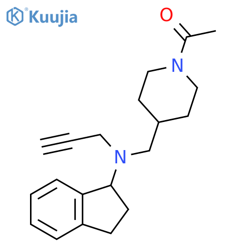 1-(4-{[(2,3-dihydro-1H-inden-1-yl)(prop-2-yn-1-yl)amino]methyl}piperidin-1-yl)ethan-1-one structure
