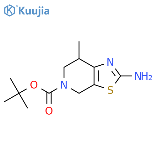Tert-butyl 2-amino-7-methyl-6,7-dihydrothiazolo[5,4-C]pyridine-5(4H)-carboxylate structure