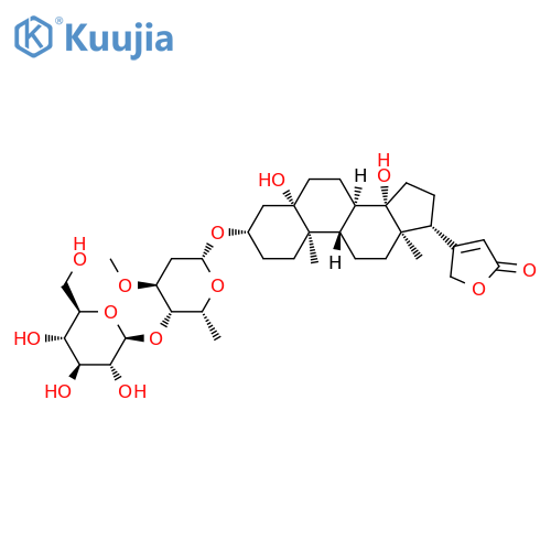 Periplogenin 3-[O-β-glucopyranosyl-(1→4)-β-sarmentopyranoside] structure