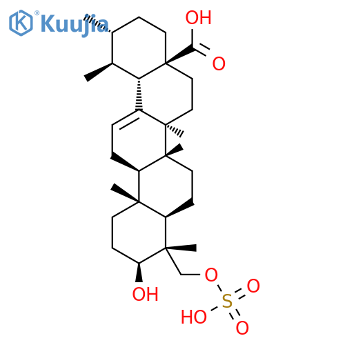 Urs-12-en-28-oic acid,3-hydroxy-23-(sulfooxy)-, (3b,4a)- (9CI) structure
