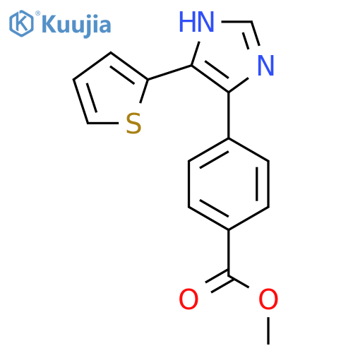 methyl 4-[5-(thiophen-2-yl)-1H-imidazol-4-yl]benzoate structure