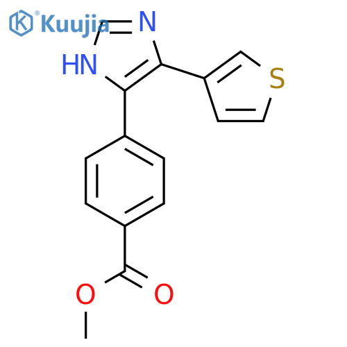methyl 4-[5-(thiophen-3-yl)-1H-imidazol-4-yl]benzoate structure