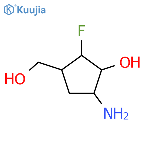 Cyclopentanemethanol, 4-amino-2-fluoro-3-hydroxy-, (1alpha,2beta,3beta,4alpha)- (9CI) structure