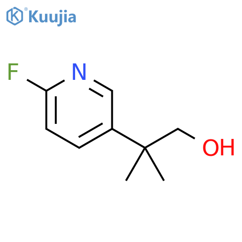 2-(6-fluoropyridin-3-yl)-2-methylpropan-1-ol structure