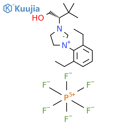(S)-3-(2,6-Diethylphenyl)-1-(1-hydroxy-3,3-dimethylbutan-2-yl)-4,5-dihydro-1H-imidazol-3-ium hexafluorophosphate(V) structure