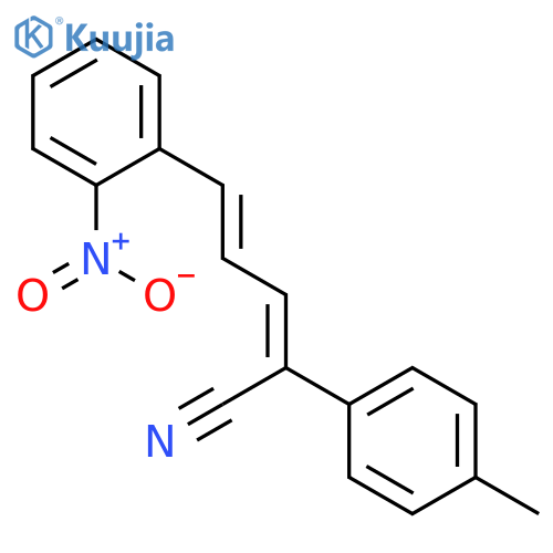 Benzeneacetonitrile,4-methyl-a-[3-(2-nitrophenyl)-2-propen-1-ylidene]- structure