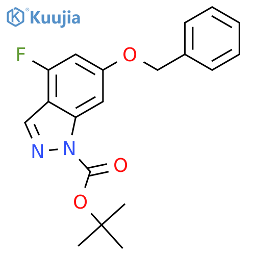 tert-butyl 6-benzyloxy-4-fluoro-indazole-1-carboxylate structure