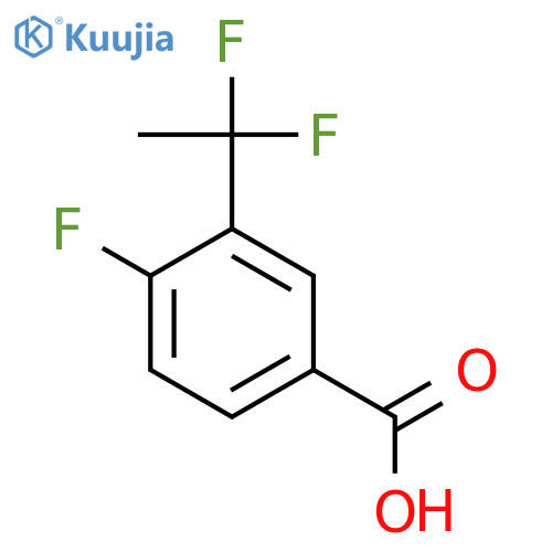 3-(1,1-difluoroethyl)-4-fluoro-benzoic acid structure