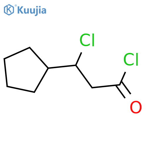 3-Chloro-3-cyclopentylpropionyl chloride structure