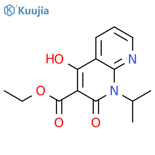 Ethyl 4-hydroxy-1-isopropyl-2-oxo-1,2-dihydro-1,8-naphthyridine-3-carboxylate structure