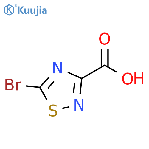 1,2,4-Thiadiazole-3-carboxylic acid, 5-bromo- structure