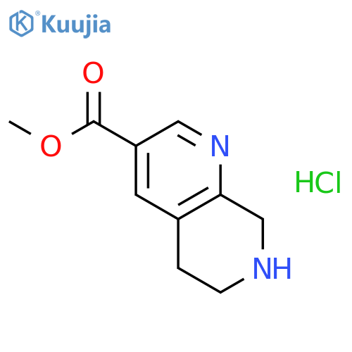 Methyl 5,6,7,8-tetrahydro-1,7-naphthyridine-3-carboxylate hydrochloride structure