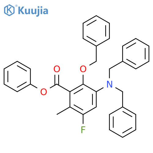Phenyl 2-(Benzyloxy)-3-(dibenzylamino)-5-fluoro-6-methylbenzoate structure