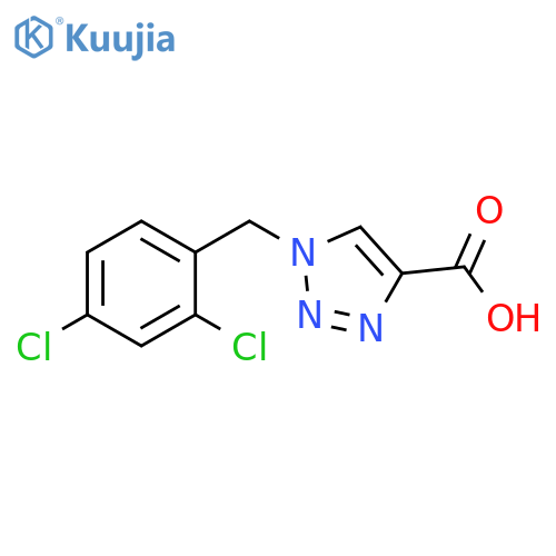 1-[(2,4-dichlorophenyl)methyl]-1H-1,2,3-triazole-4-carboxylic acid structure