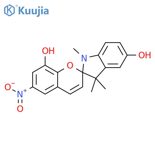 1',3',3'-trimethyl-6-nitro-1',3'-dihydrospiro[chromene-2,2'-indole]-5',8-diol structure