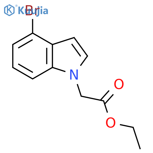 Ethyl 2-(4-bromo-1H-indol-1-yl)acetate structure