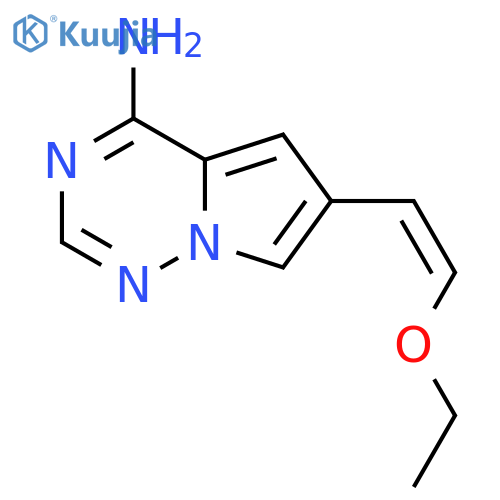 6-[(Z)-2-ethoxyethenyl]pyrrolo[2,1-f][1,2,4]triazin-4-amine structure