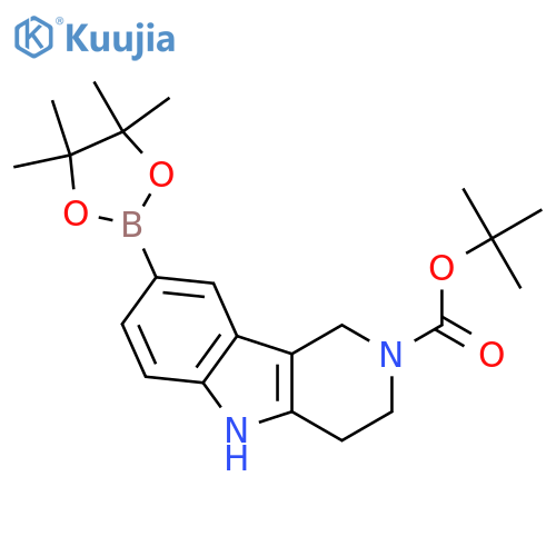 tert-Butyl 8-(4,4,5,5-tetramethyl-1,3,2-dioxaborolan-2-yl)-3,4-dihydro-1H-pyrido[4,3-b]indole-2(5H)-carboxylate structure
