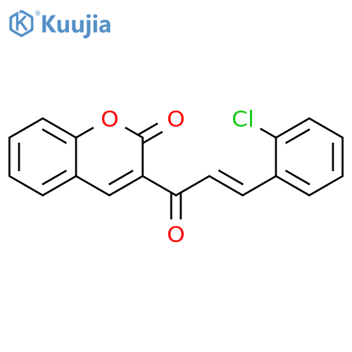 2H-1-Benzopyran-2-one, 3-[(2E)-3-(2-chlorophenyl)-1-oxo-2-propen-1-yl]- structure