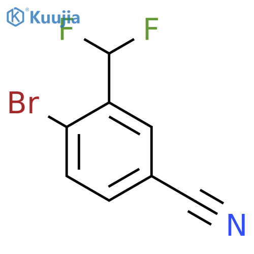 BrC1=C(C=C(C#N)C=C1)C(F)F structure