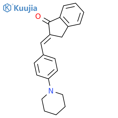 1H-Inden-1-one, 2,3-dihydro-2-[[4-(1-piperidinyl)phenyl]methylene]- structure