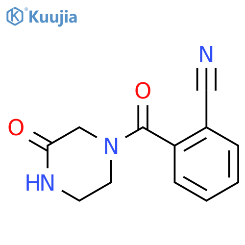 2-[(3-oxo-1-piperazinyl)carbonyl]-Benzonitrile structure