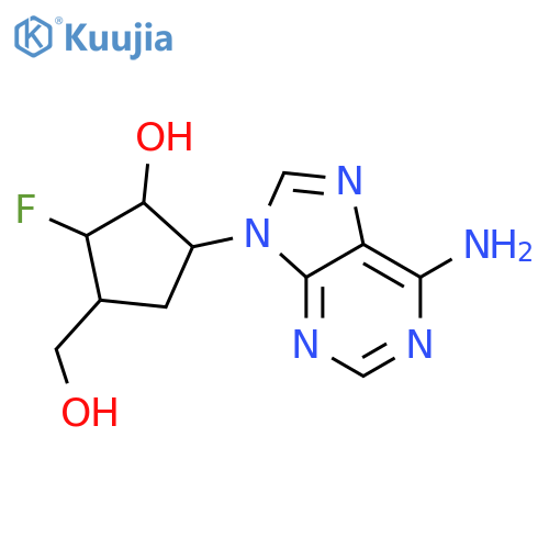 Cyclopentanemethanol,4-(6-amino-9H-purin-9-yl)-2-fluoro-3-hydroxy-, (1R,2R,3S,4R)-rel- structure