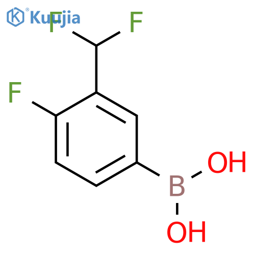 3-(difluoromethyl)-4-fluorophenylboronic acid structure