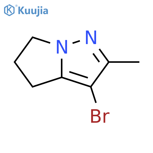 4H-Pyrrolo[1,2-b]pyrazole, 3-bromo-5,6-dihydro-2-methyl- structure