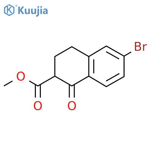 Methyl 6-bromo-1-oxo-1,2,3,4-tetrahydronaphthalene-2-carboxylate structure