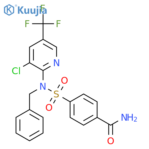 4-(Benzyl(3-chloro-5-(trifluoromethyl)pyridin-2-yl)sulfamoyl)benzamide structure