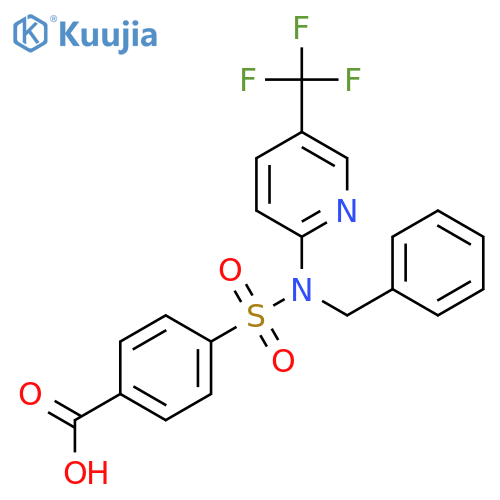 4-{Benzyl[5-(trifluoromethyl)pyridin-2-yl]sulfamoyl}benzoic acid structure