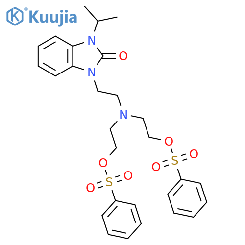 1-[2-[bis[2-[(phenylsulfonyl)oxy]ethyl]amino]ethyl]-1,3-dihydro-3-(1-methylethyl)-2H-benzimidazol-2-one structure
