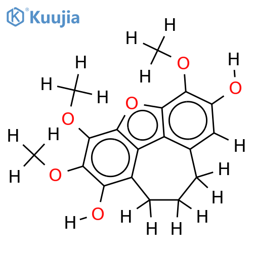 9,10-dihydro-2,7-dihydroxy-3,5,6-trimethoxy-8H-cyclohepta[klm]dibenzofuran structure