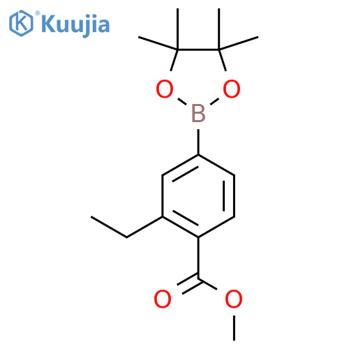 2-Ethyl-4-(4,4,5,5-tetramethyl-[1,3,2]dioxaborolan-2-yl)-benzoic acid methyl ester structure